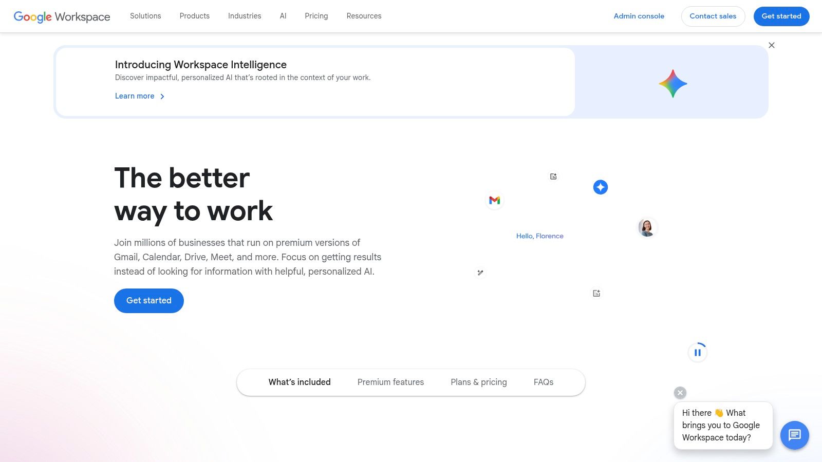 Google Workspace (Chat, Spaces, Meet, Drive/Docs/Sheets/Slides)