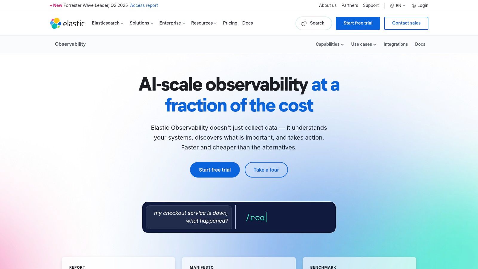 Elastic Observability (Elastic Stack on Elastic Cloud or self-managed)