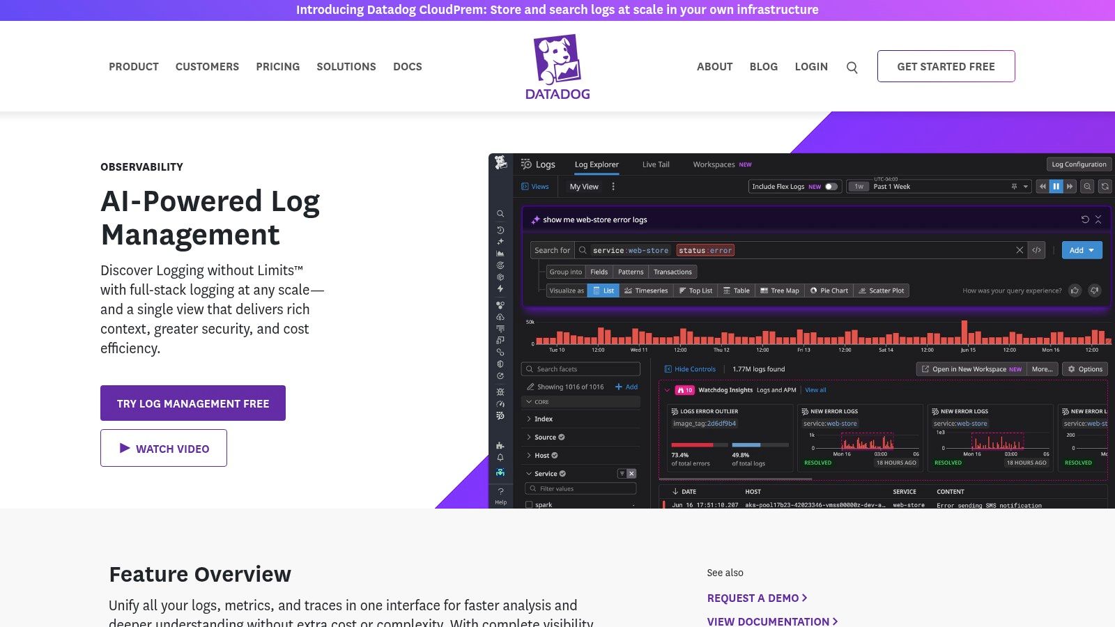 Datadog Log Management