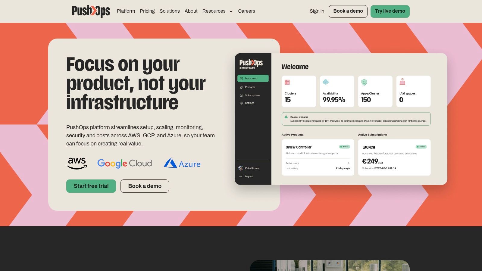 Screenshot from https://pushops.com